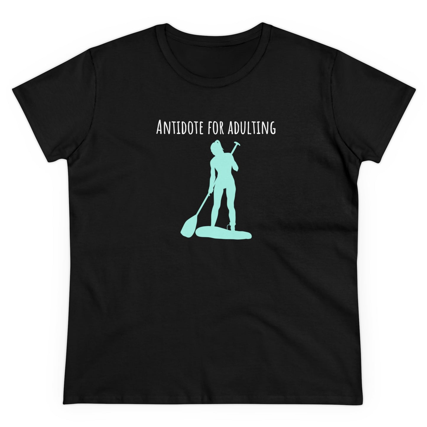 SUP Antidote for Adulting Women's Cotton Tee in 3 Colors