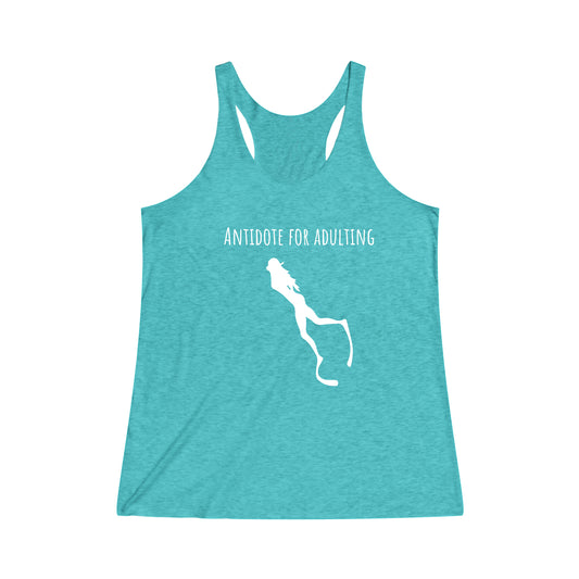 Snorkeling Antidote for Adulting Women's Racerback TankTop in 7 Colors