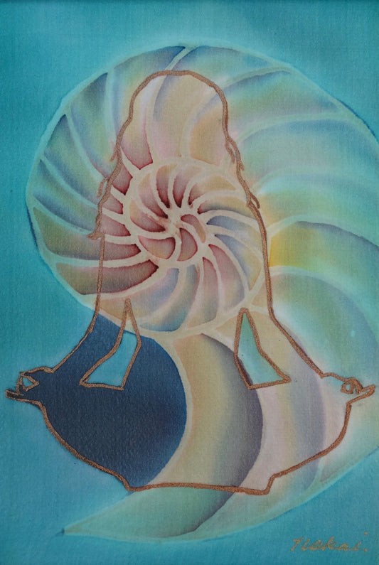 Yoga Enlightenment Series #3 Original Silk Painting